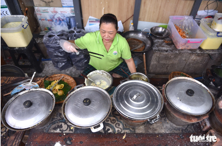 Nhà hàng chay Mãn Tự “ăn tùy bụng, trả tiền tùy tâm” trên đất quận 1 của thành phố Hồ Chí Minh.