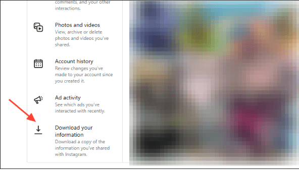 Download your information
